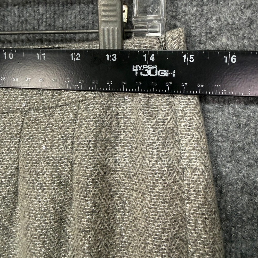 Talbots RSVP Dress Pants Womens 4P Gray Wool Blend Sequin Holiday Party NWT - Picture 6 of 14
